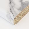 Πάγκος κουζίνας laminate Calacatta 4cm πάχος με λευκή βάση και έντονες γκρι φλέβες τύπου ιταλικού μαρμάρου, ματ stone texture επιφάνεια