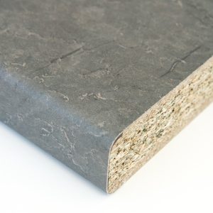 Πάγκος κουζίνας laminate σε ανθρακί απόχρωση με υφή πέτρας